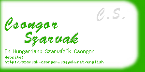 csongor szarvak business card